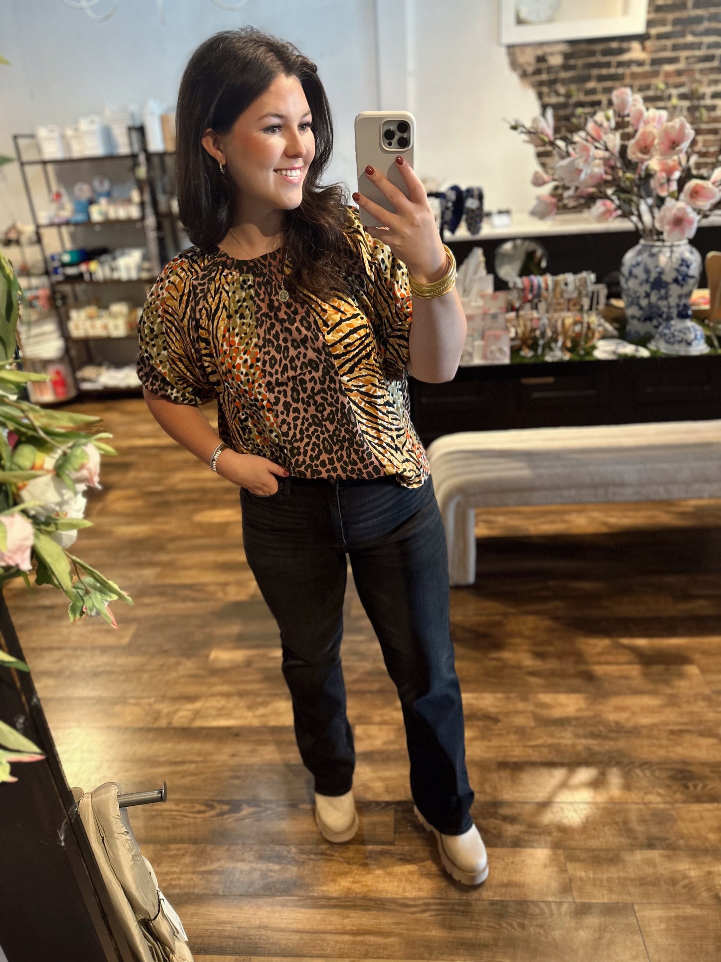 Animal Mix Top