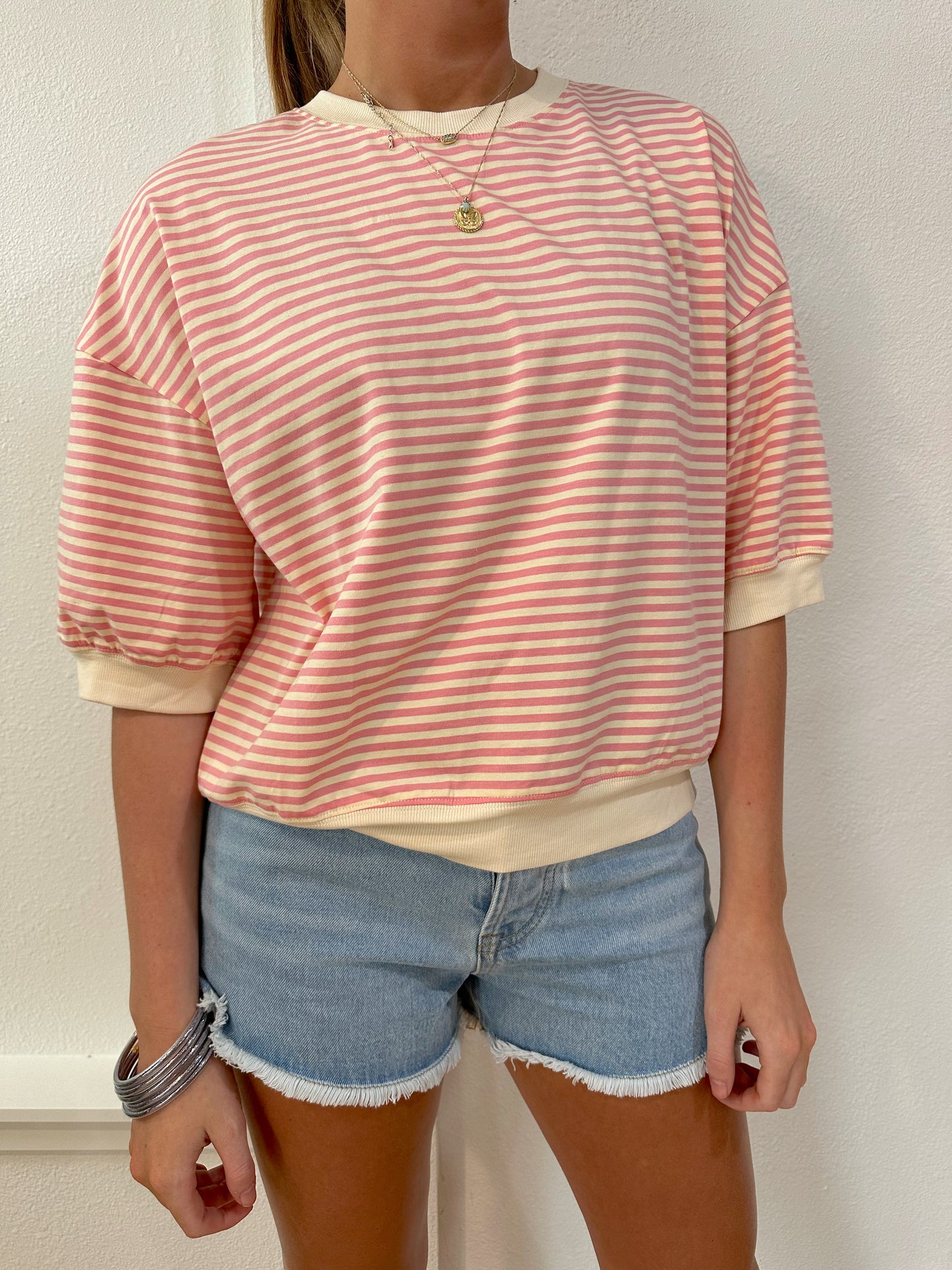cotton candy stripe blouse