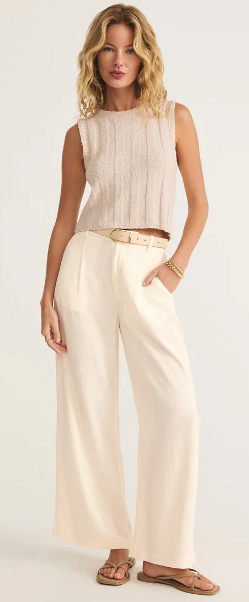 Topanga Linen Pant White - Z Supply
