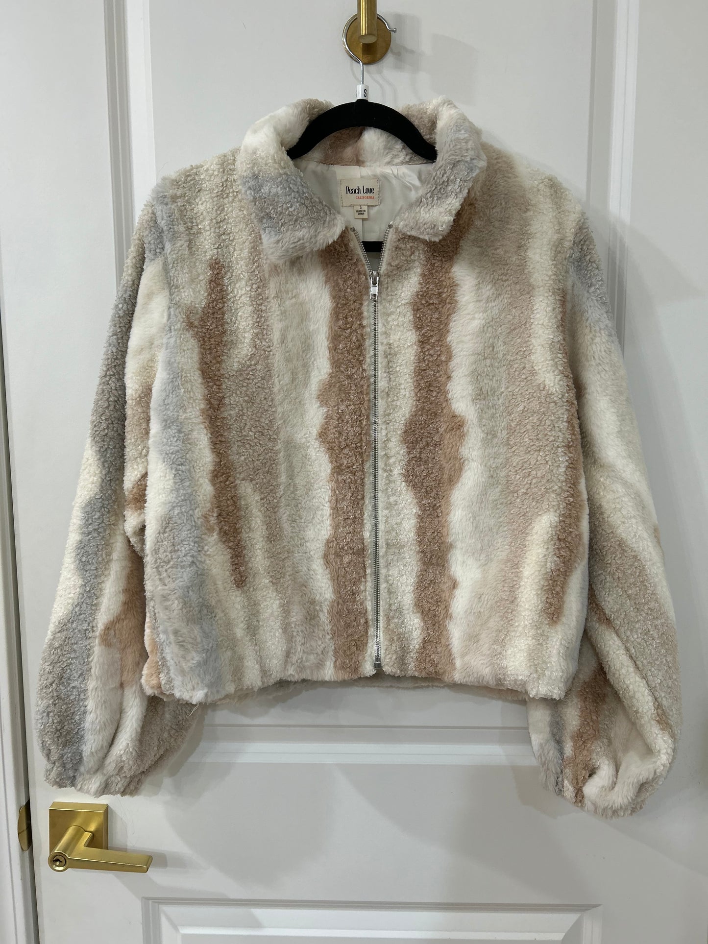 Sherpa cropped jacket