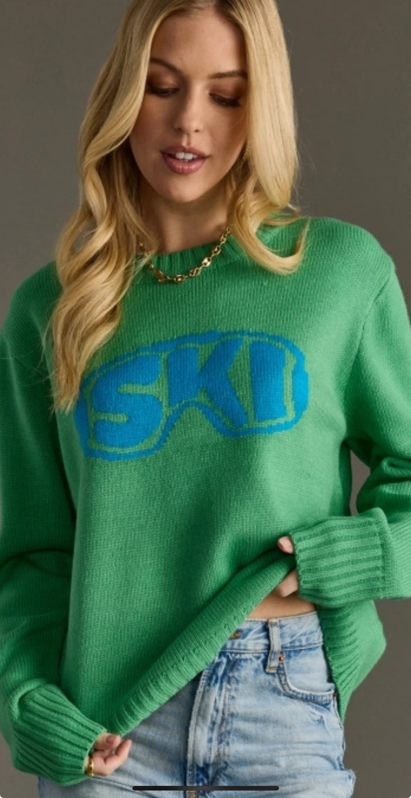 Green Ski Sweater
