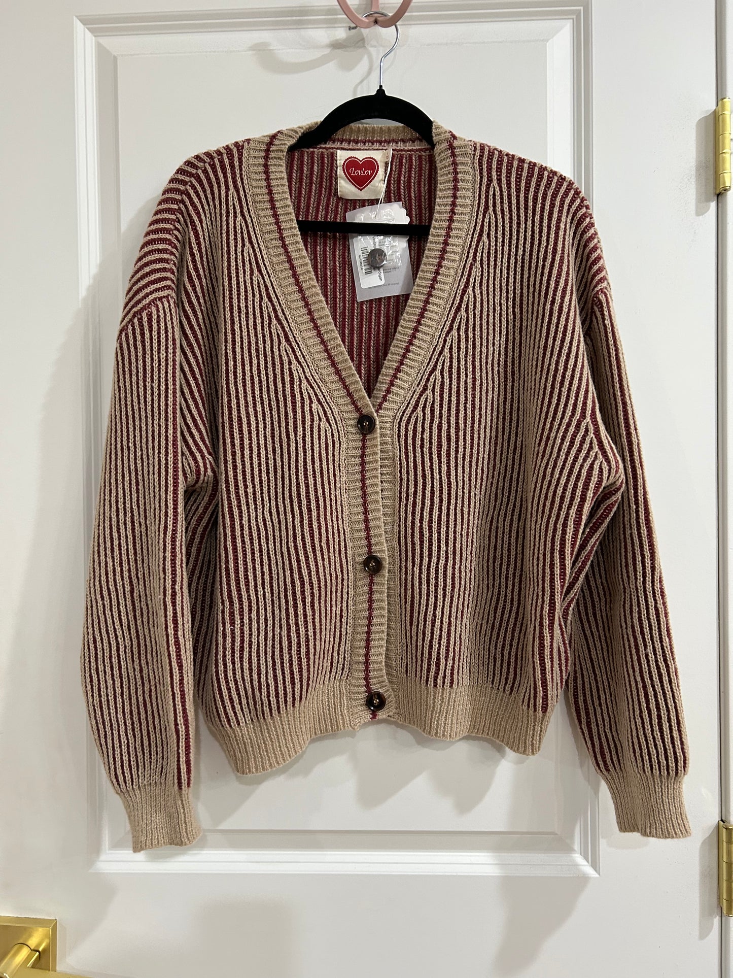 vintage maroon cardigan