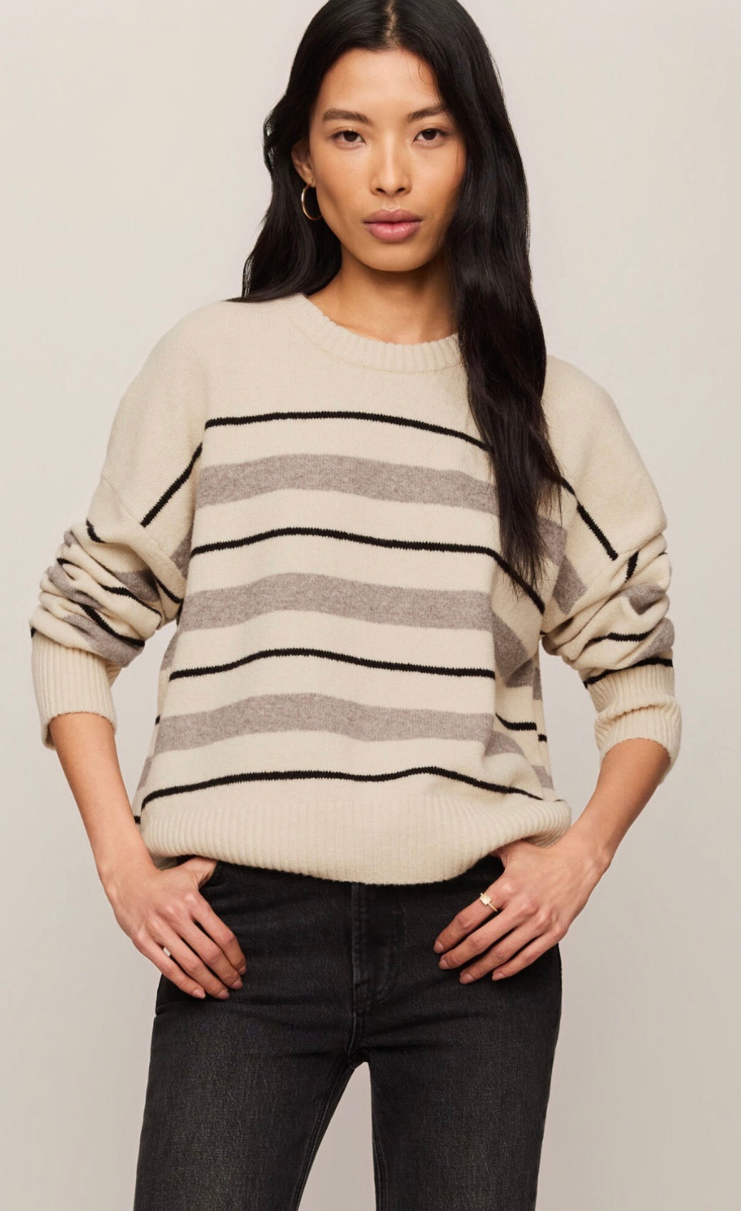 Citrus stripe sweater chalk - Z Supply