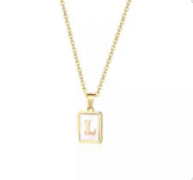 Mother Of Pearl Initial Cards