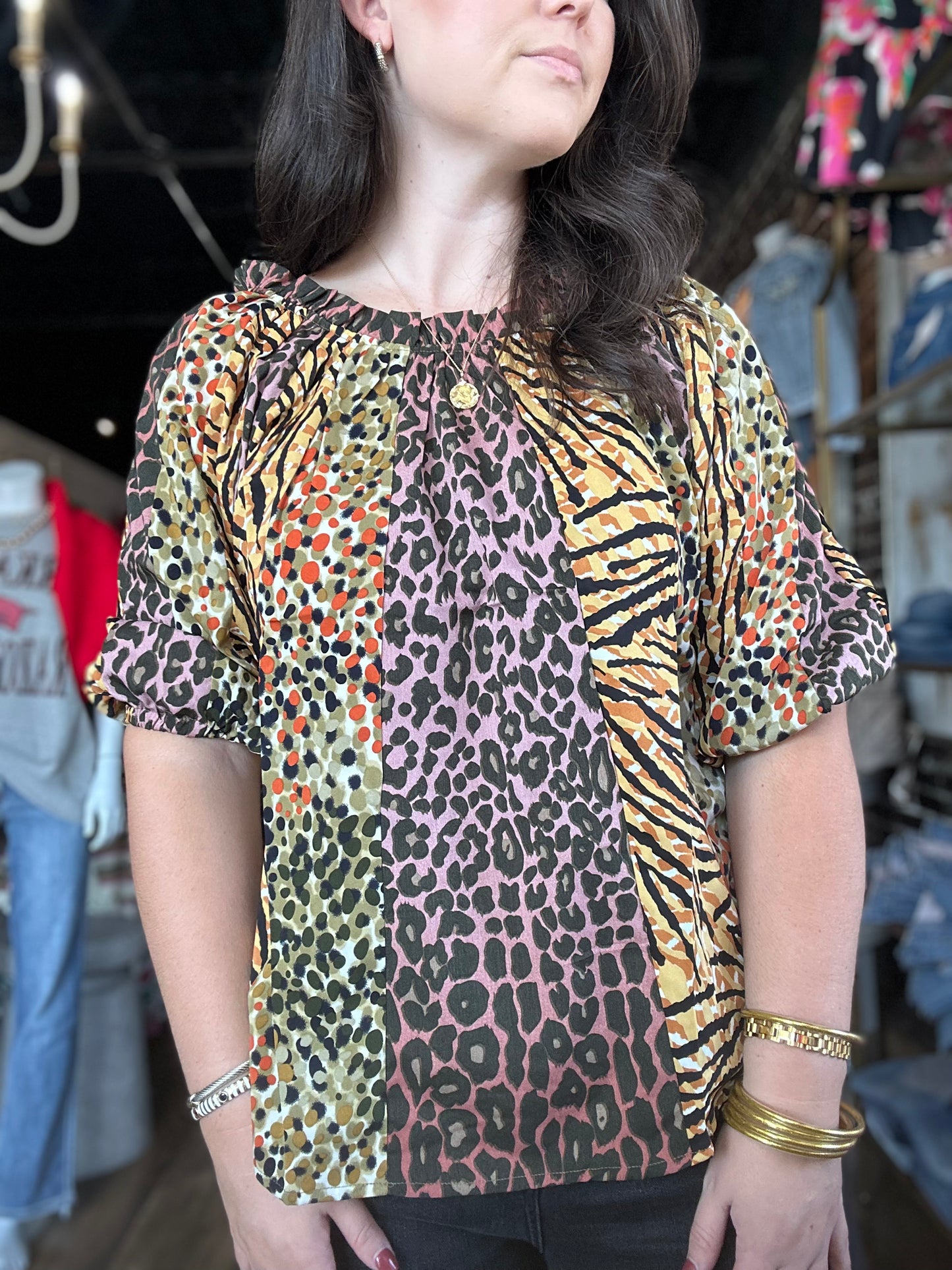 Animal Mix Top