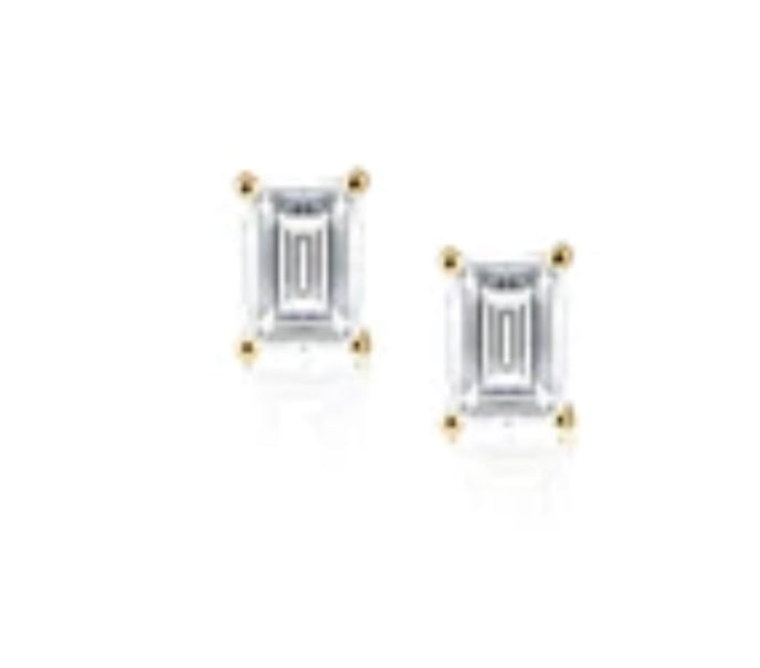 Katie Emerald Cut Studs