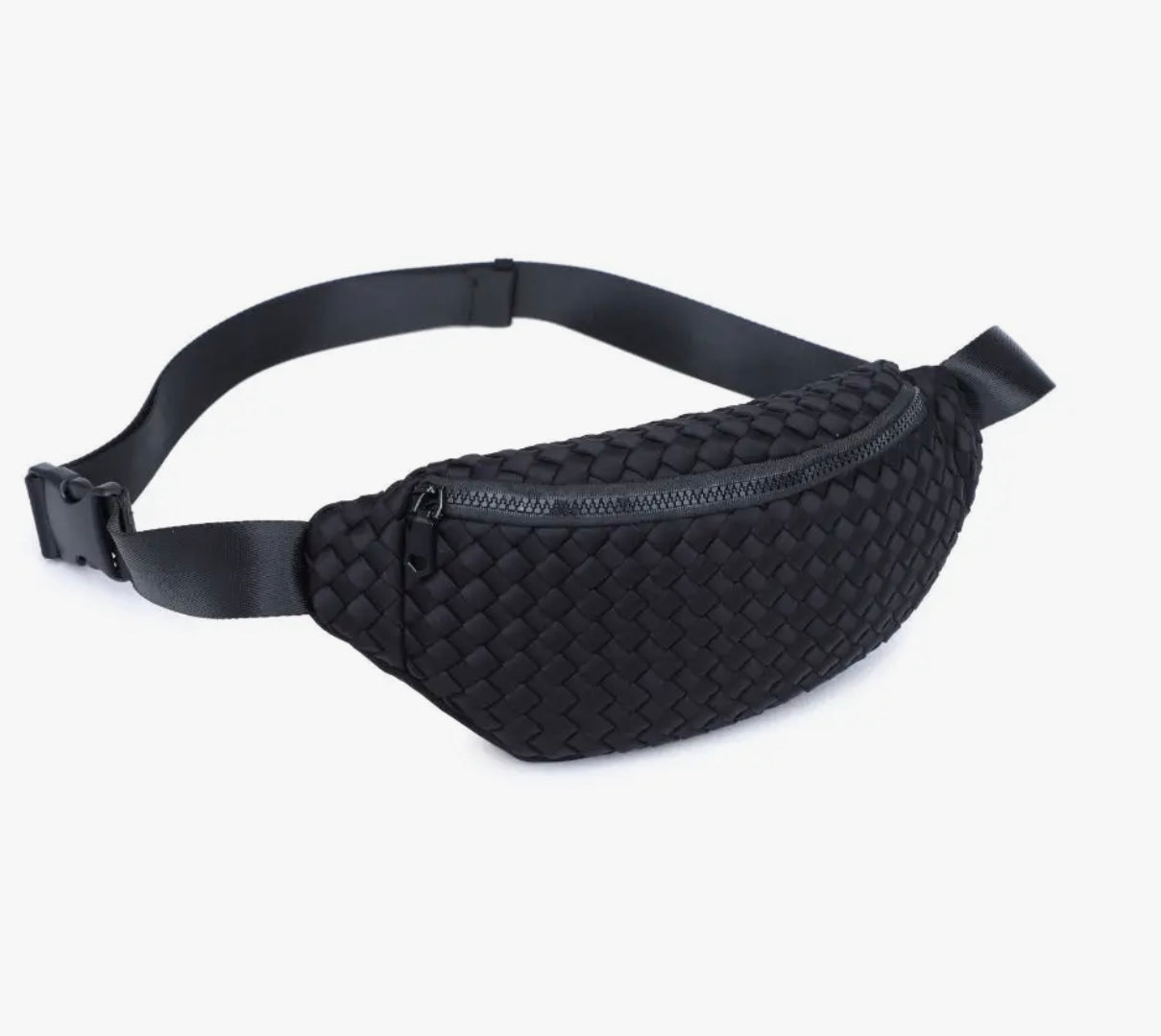 Aim High Woven Neoprene Belt Bag by Sol and Selene black