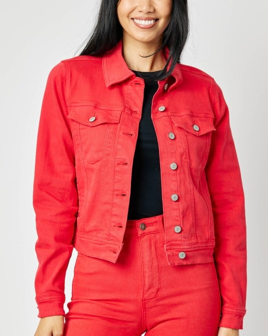 Red Denim jacket