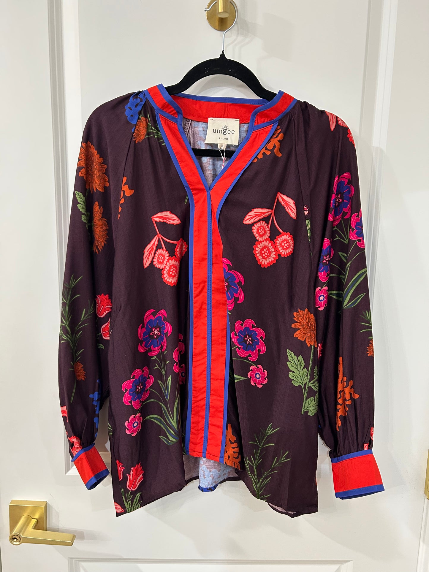 plum mix blouse