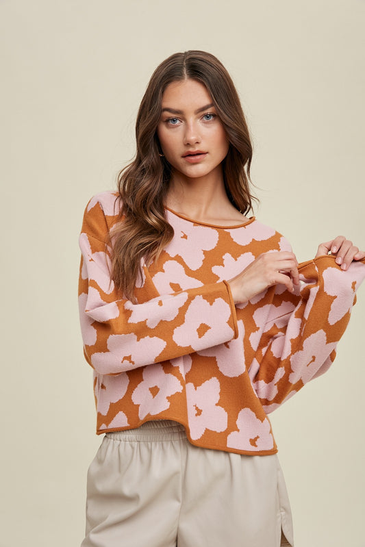Camel/Blush Sweater