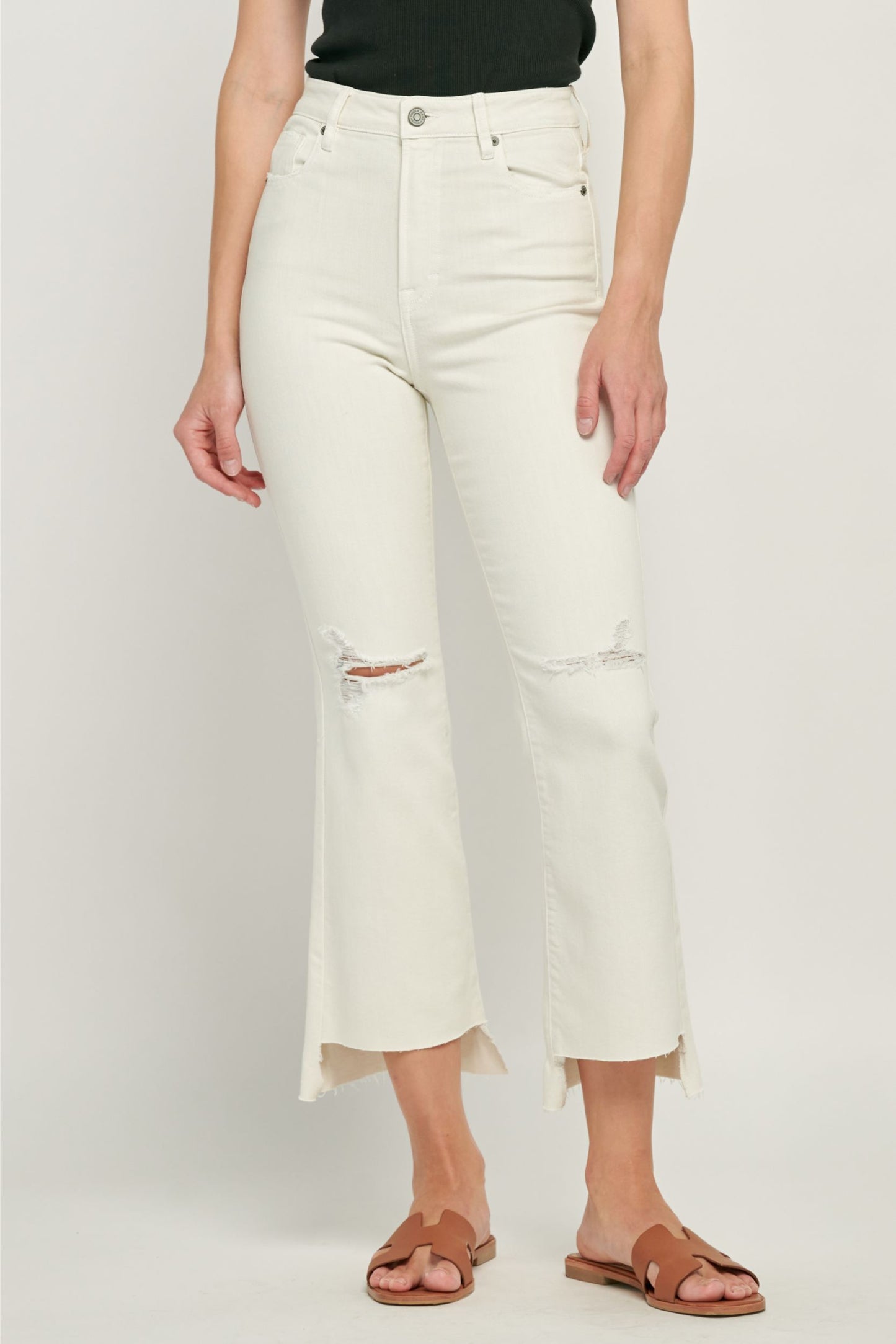 HIDDEN Sea Salt Off White Flare Jean