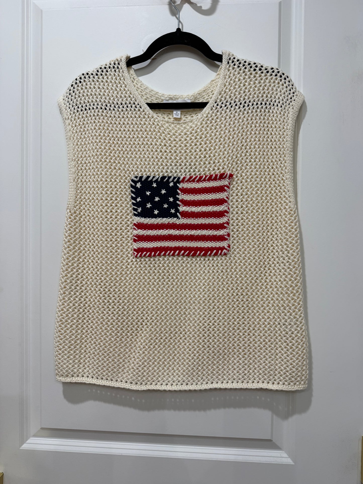 stars and stripes flag crochet top