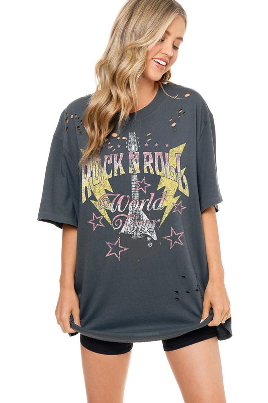 Black Rock N Roll graphic tshirt
