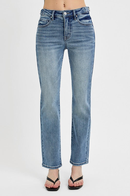 RISEN High rise straight jeans