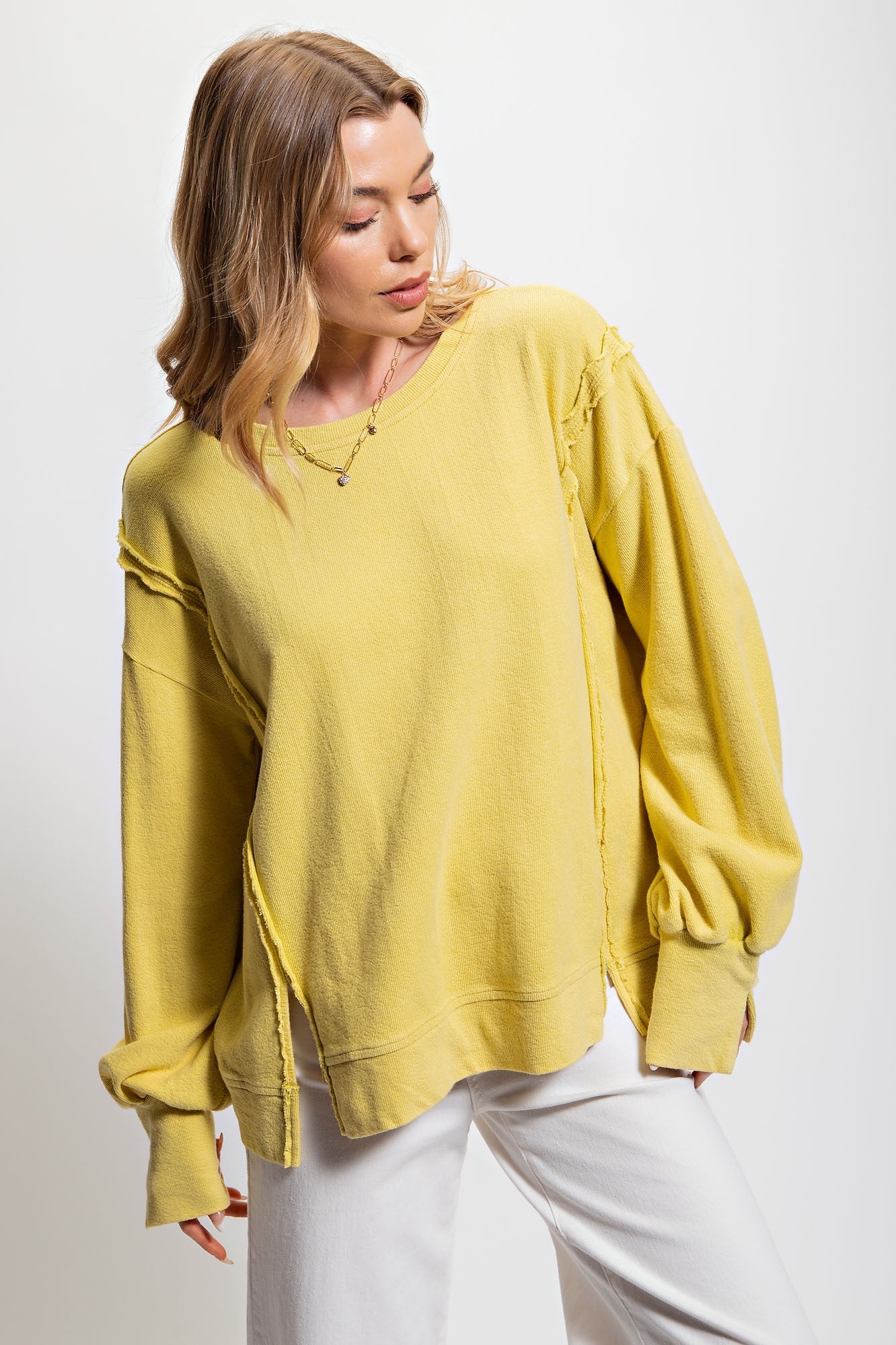 Celery pullover top