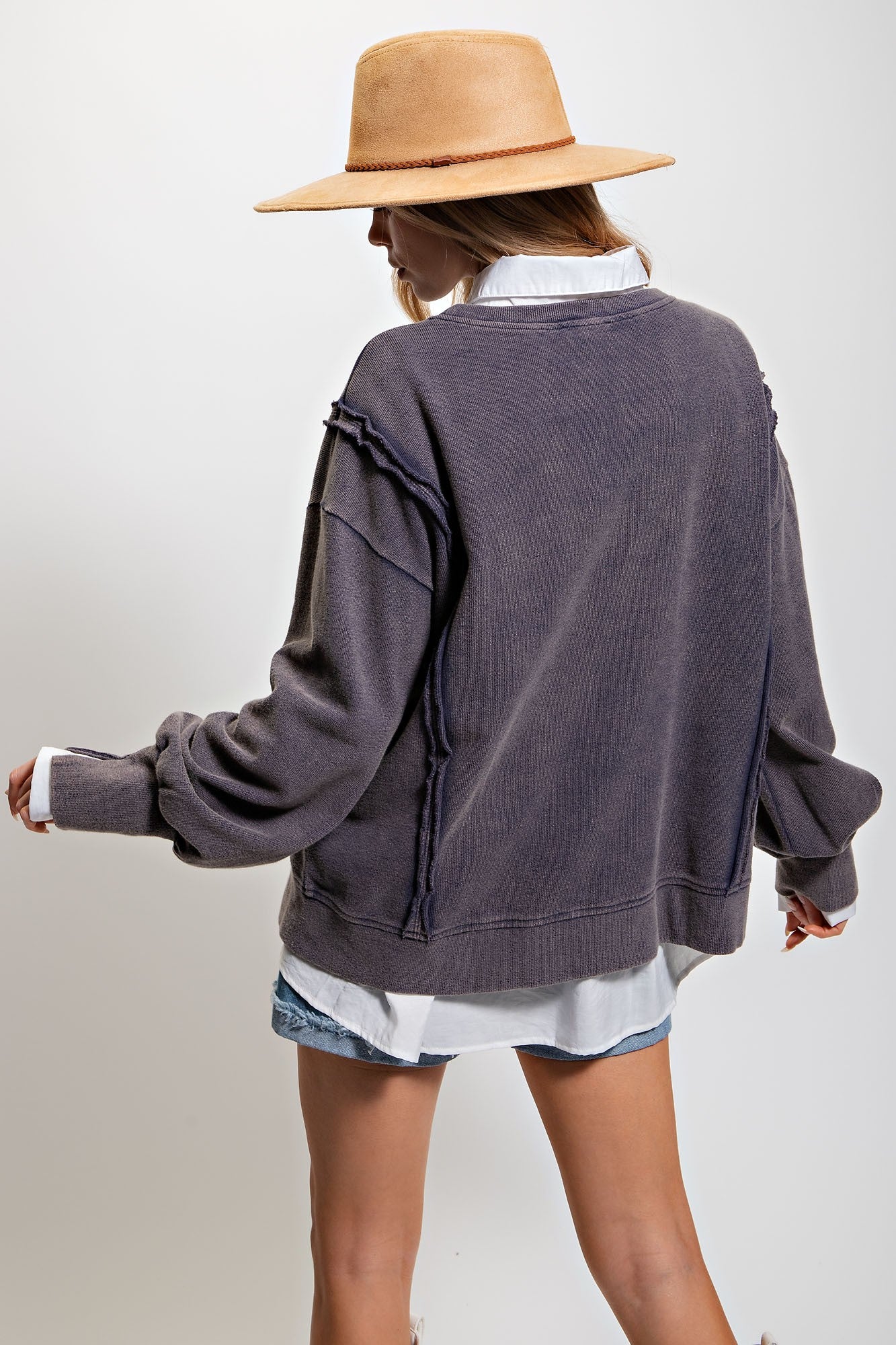 Crown navy pullover