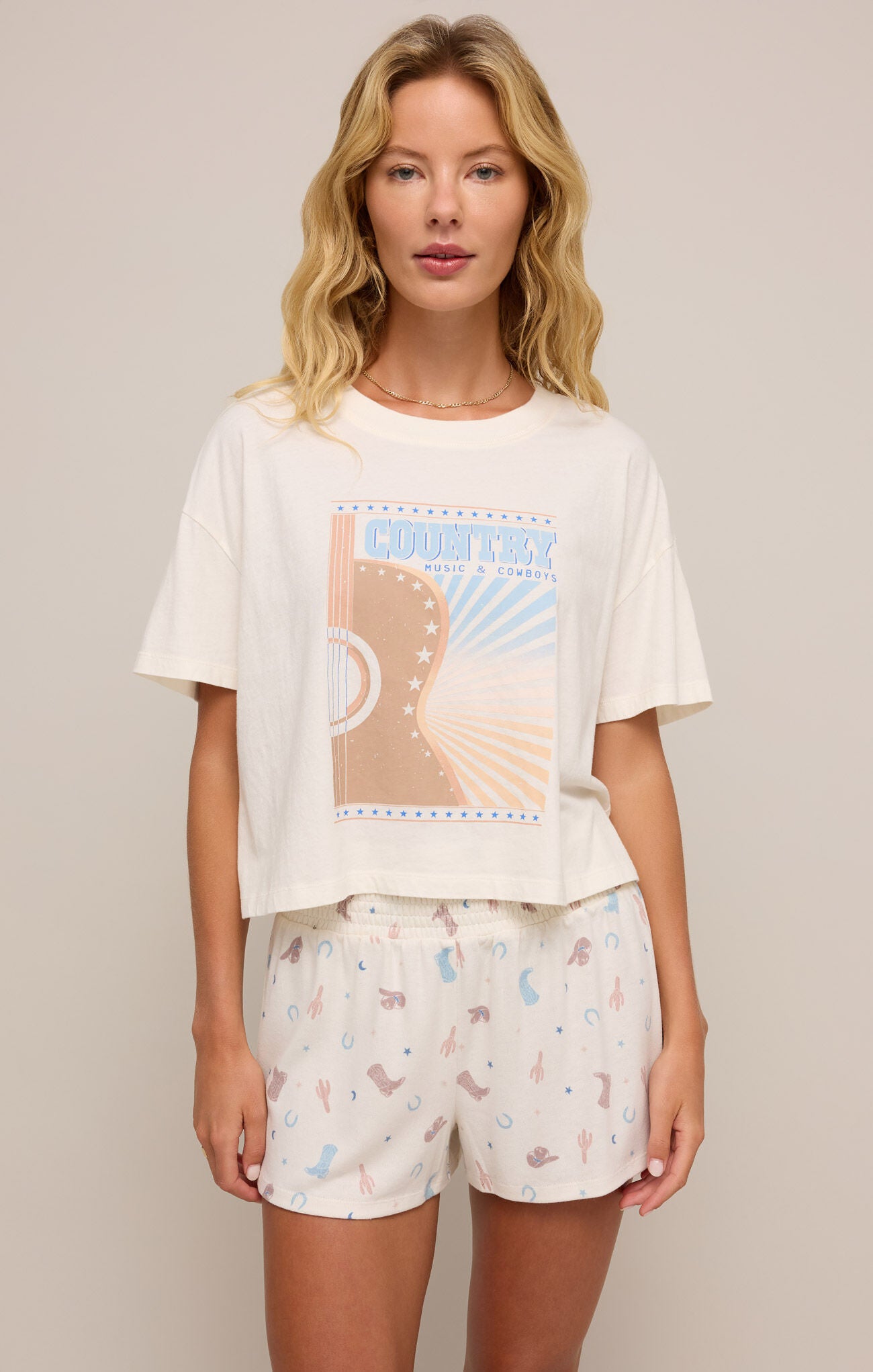 Country Music Tee Sea Salt - Z Supply