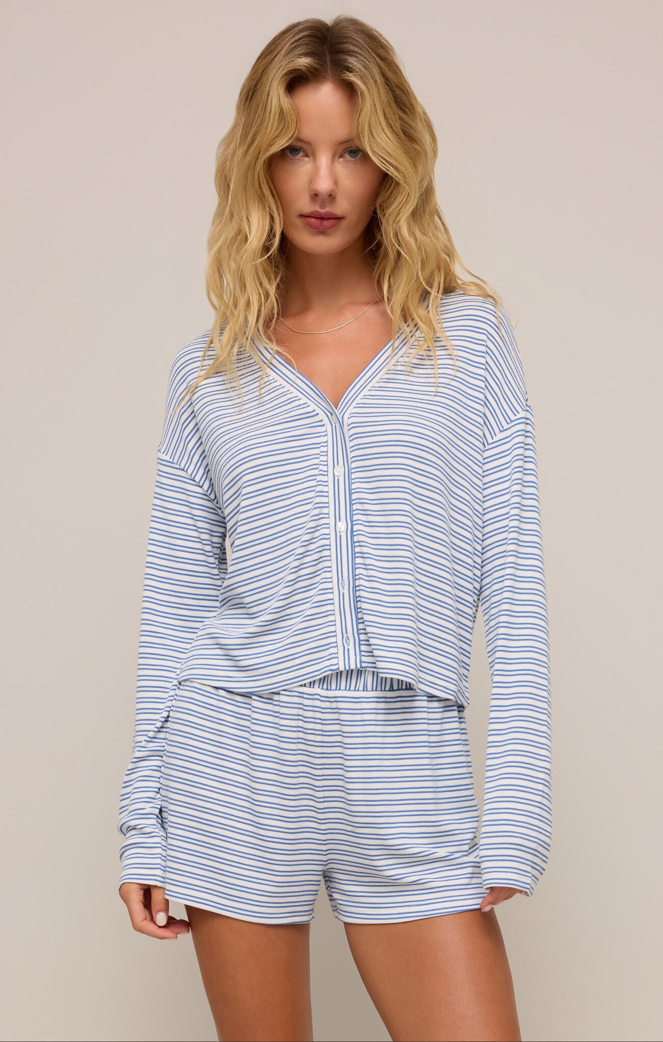 Mara Stripe Cardigan Vanilla Ice - Z Supply