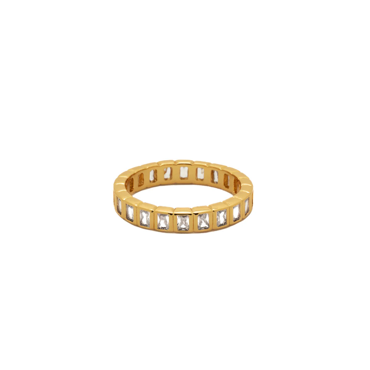 18k gold tennis emerald cut ring BRENDA GRANDS