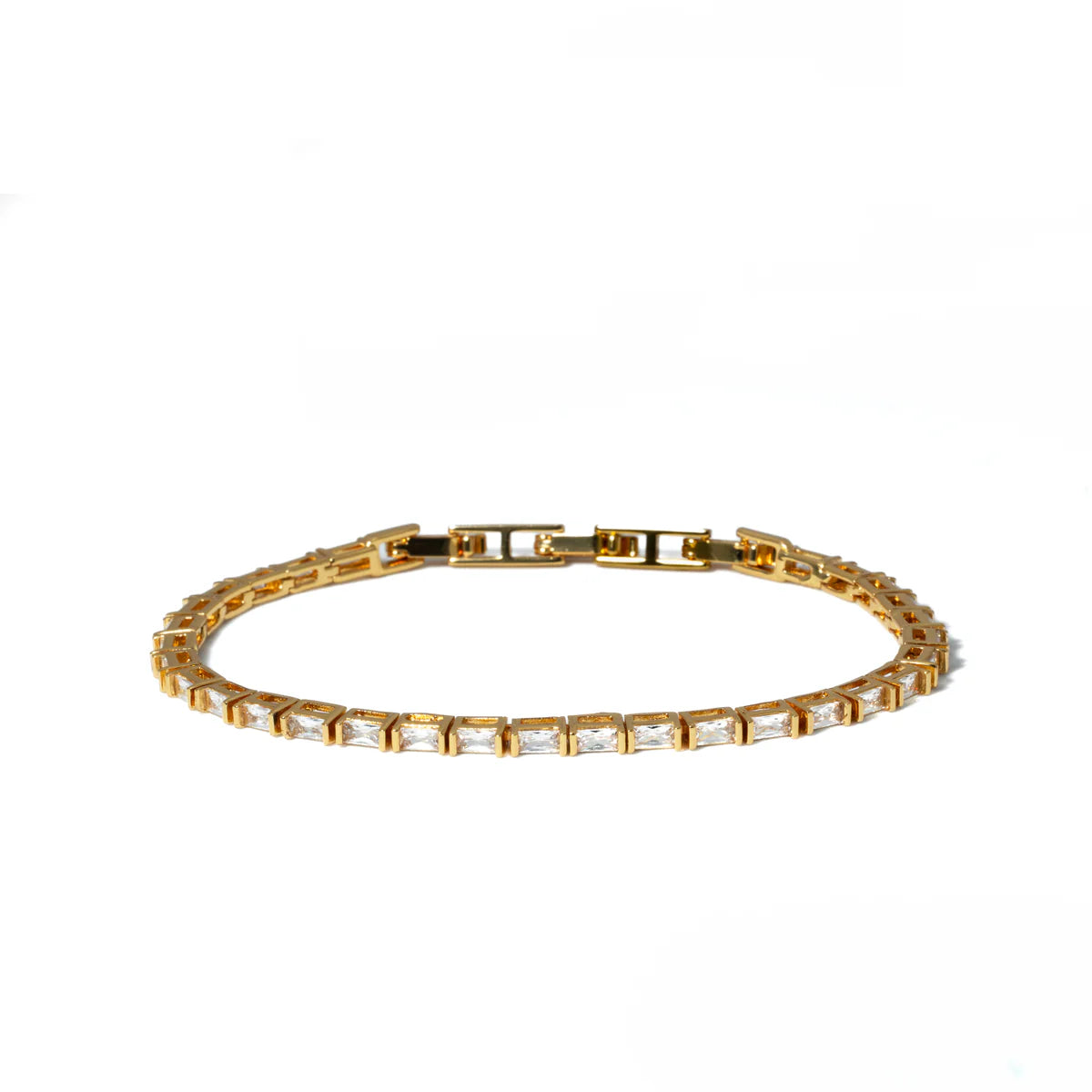 18k gold baguette tennis bracelet BRENDA GRANDS