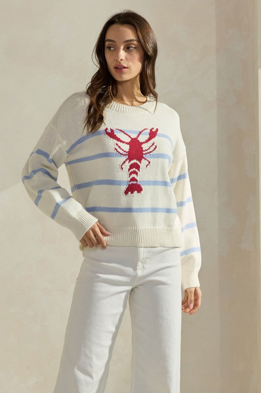 Stripe lobster sweater