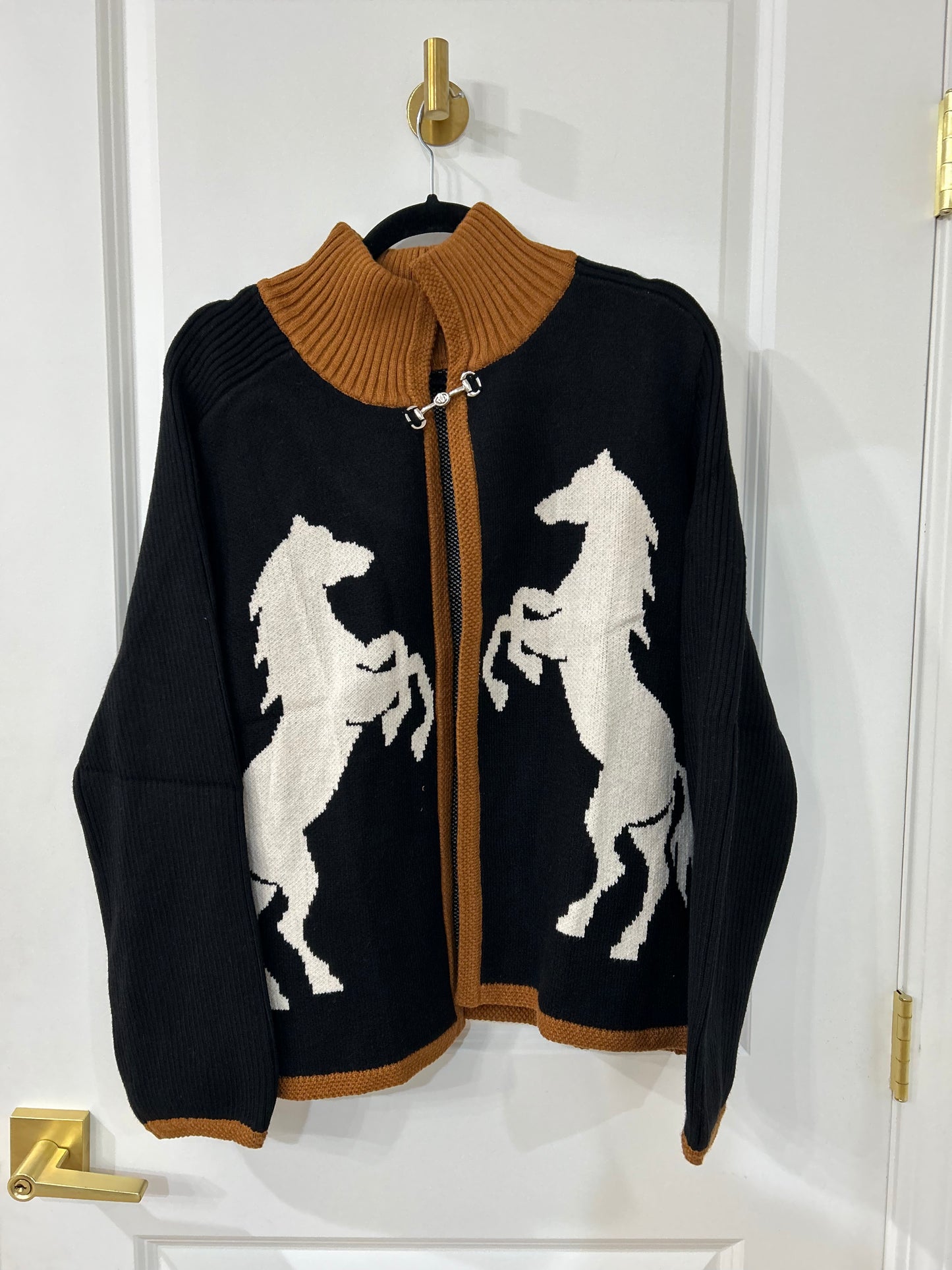 horse knit cardigan