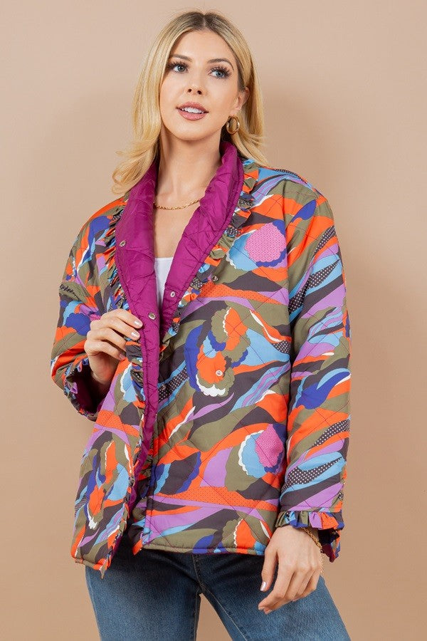 Printed Quilted Jacket