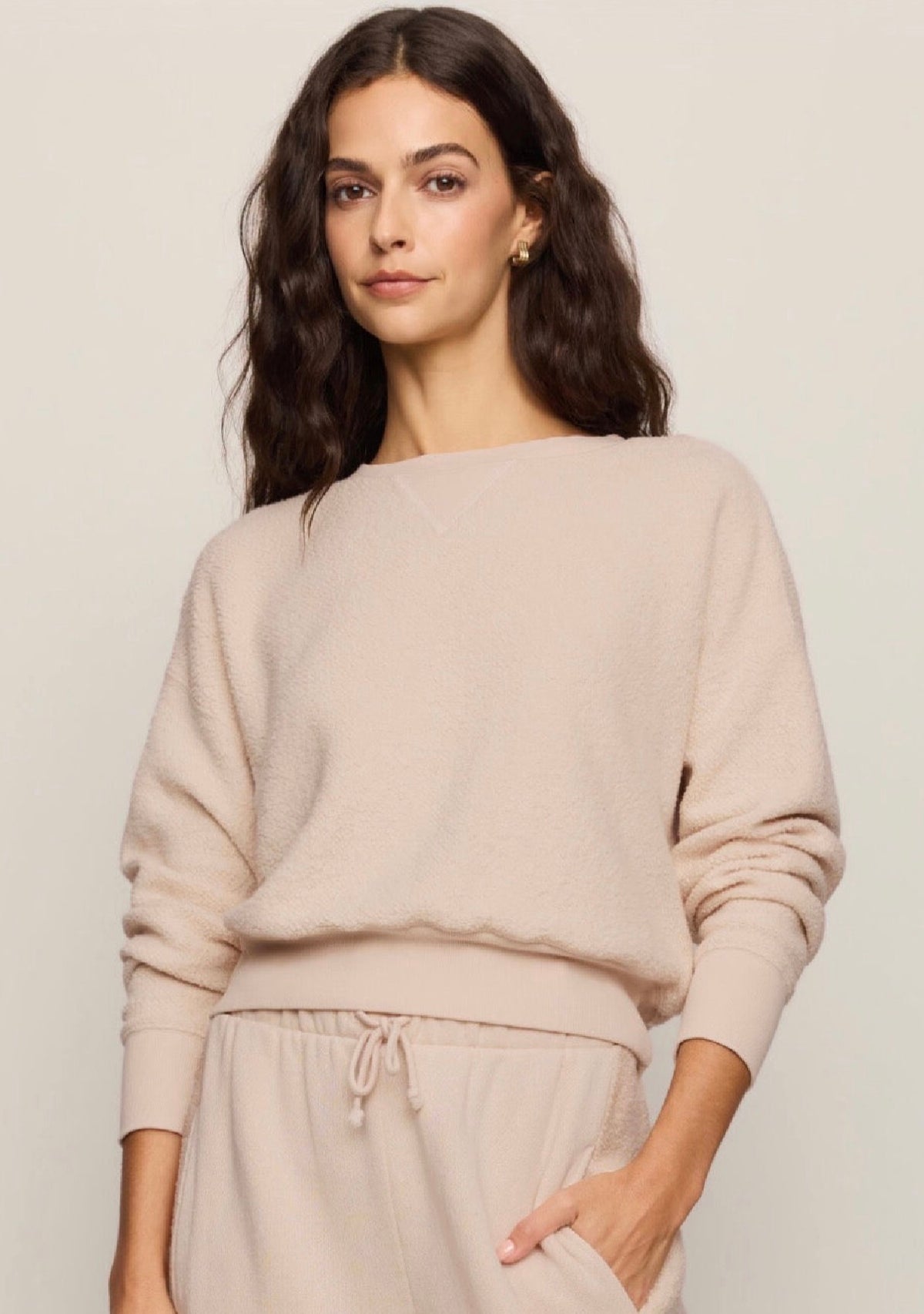 Clubhouse textured sweatshirt frosted pearl - Z Supply