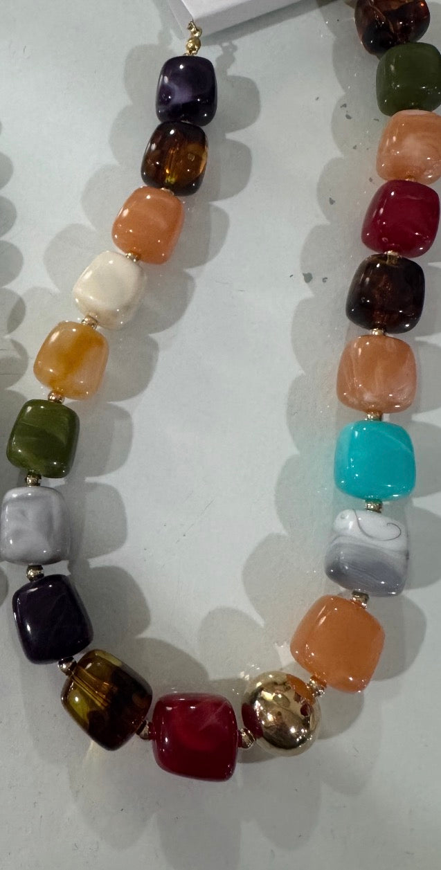 Allie multi beaded necklace