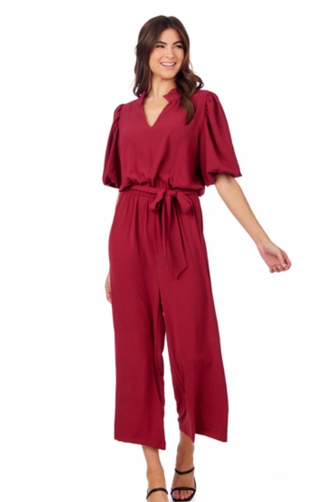 Annalise Jumpsuit (Burgandy)