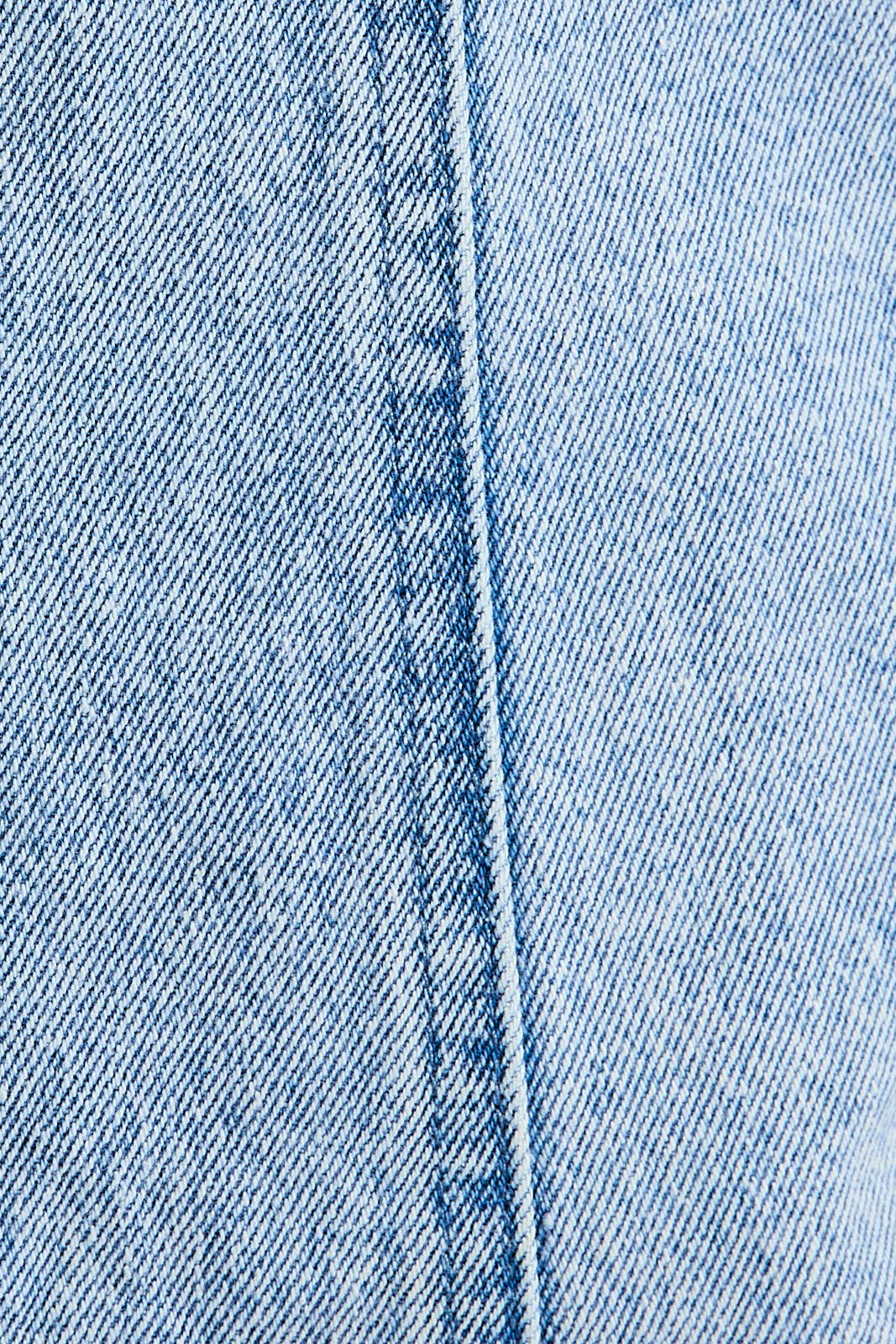 SLEEVELESS V-NECK BUTTON DOWN DENIM MINI DRESS