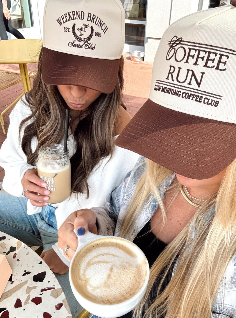 Weekend Brunch Club - Brown Vintage Trucker Hat