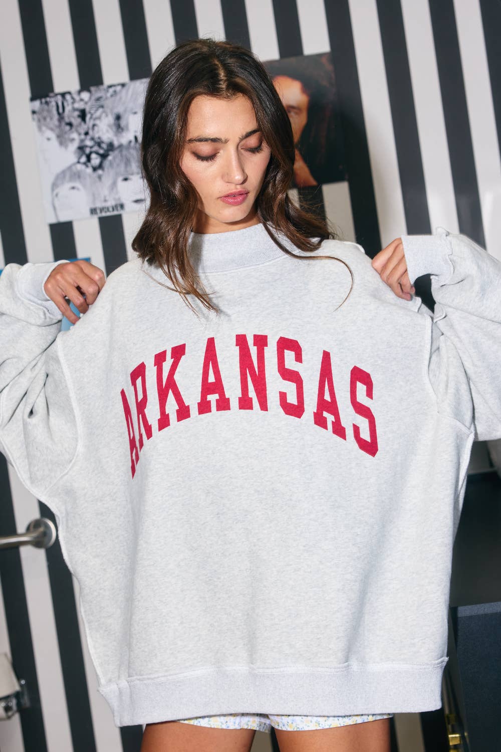 'ARKANSAS & AR' Print Reversible Sweatshirt