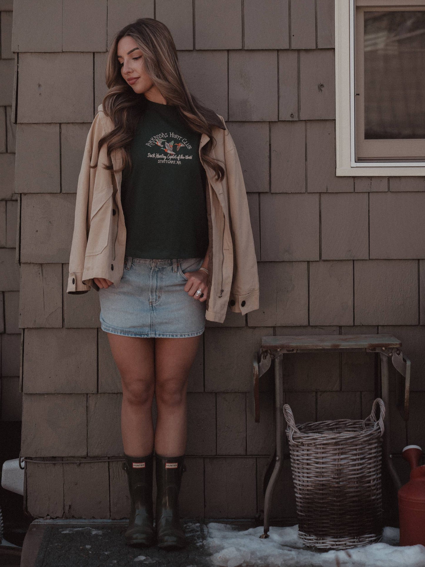 Arkansas Hunt Club Forest Green Embroidered Ellie Tee