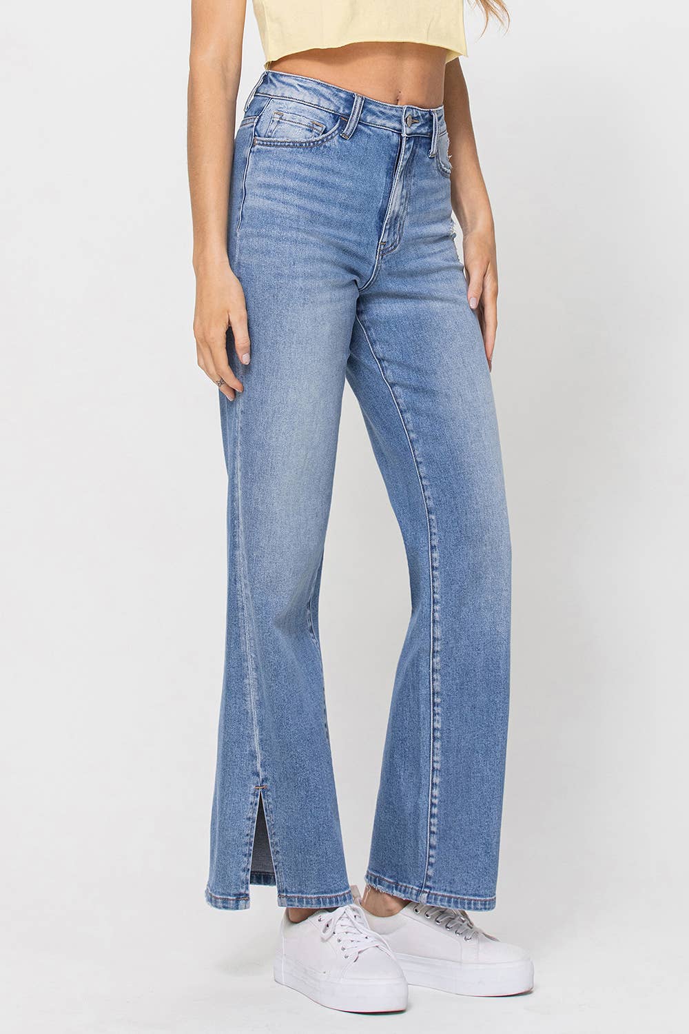 90'S VINTAGE SUPER HIGH RISE FLARE JEANS