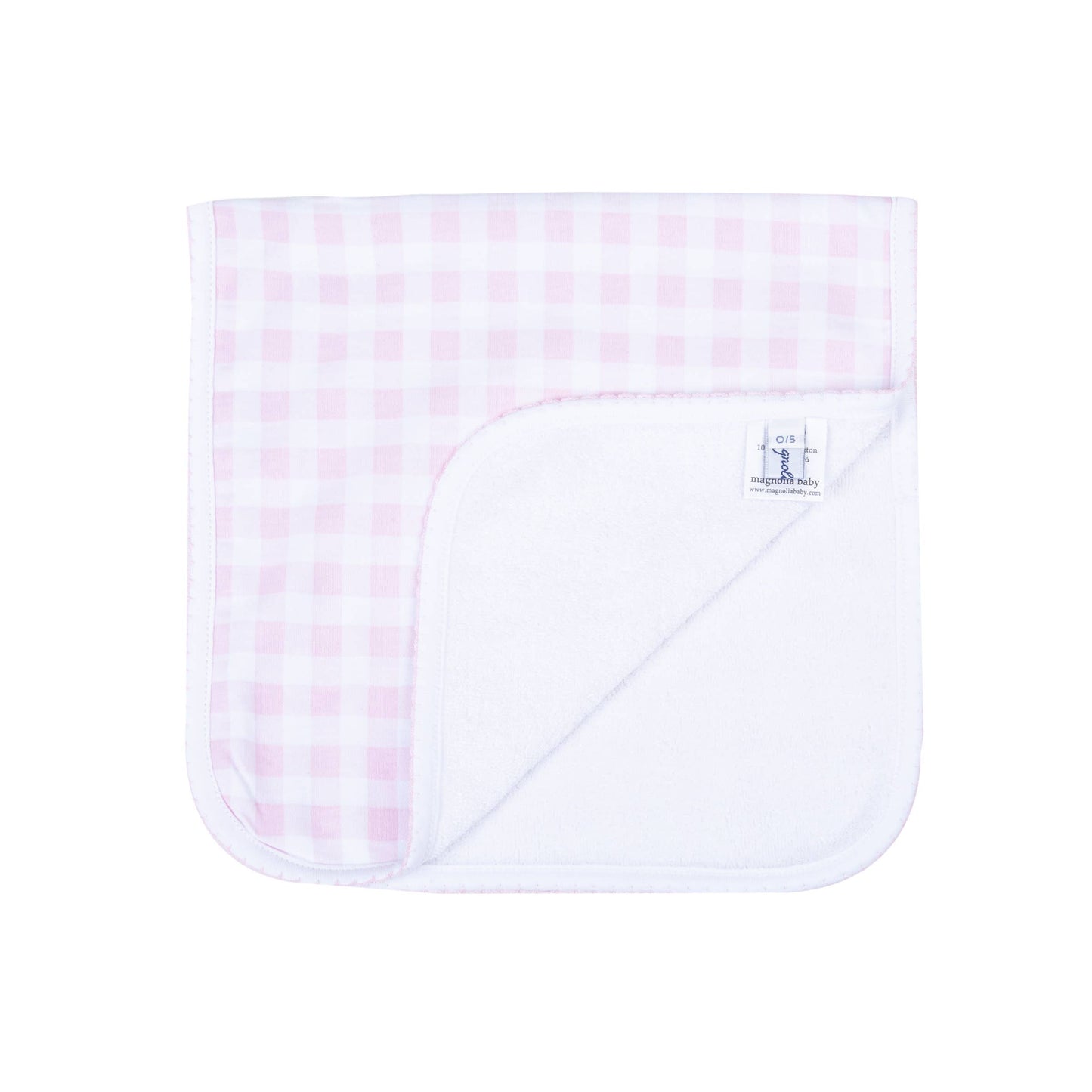 Baby Checks Burp Cloth - Pink