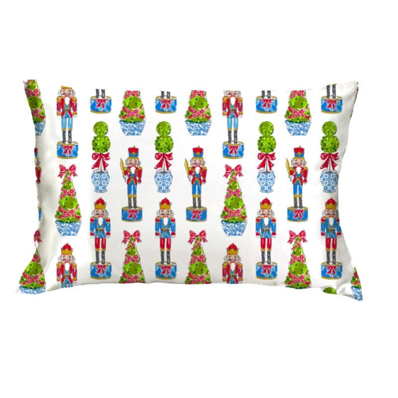 Festive Nutcracker Satin Pillow Case