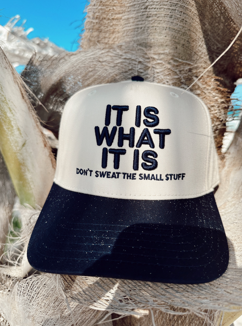 It Is What It Is - Navy Vintage Trucker Hat