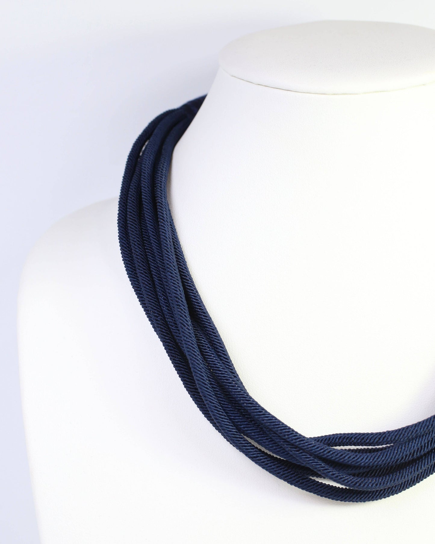 Cranston Layered Cord Necklace Navy