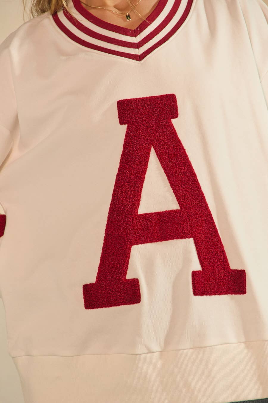 Varsity-inspired Pullover