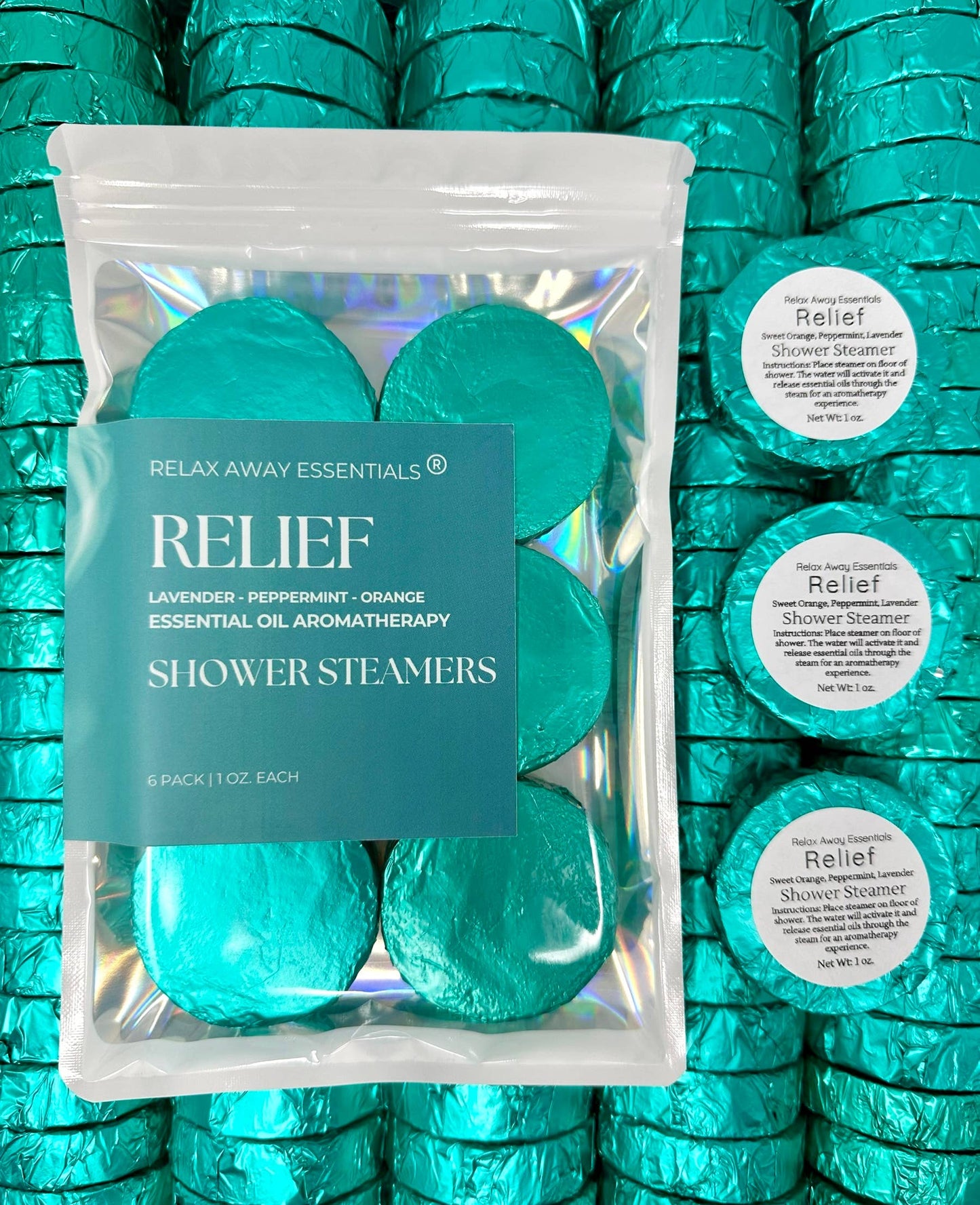 Relief Shower Steamers 6 Pack - Made in USA