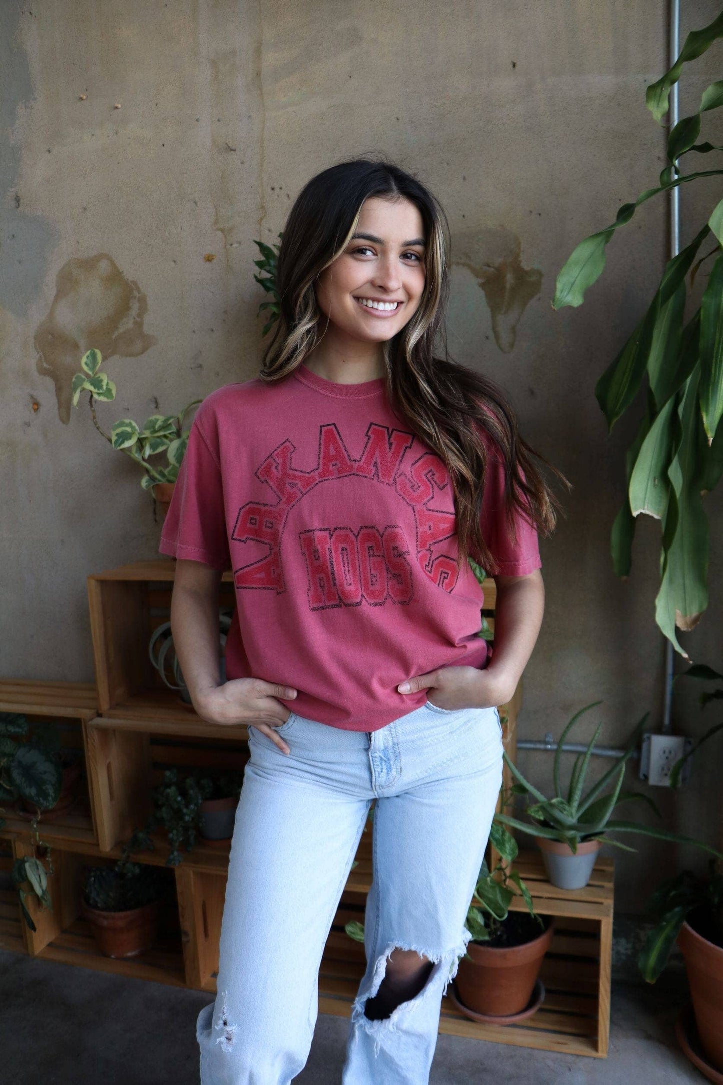Arkansas Razorbacks Mega Arch Cardinal CC Tee