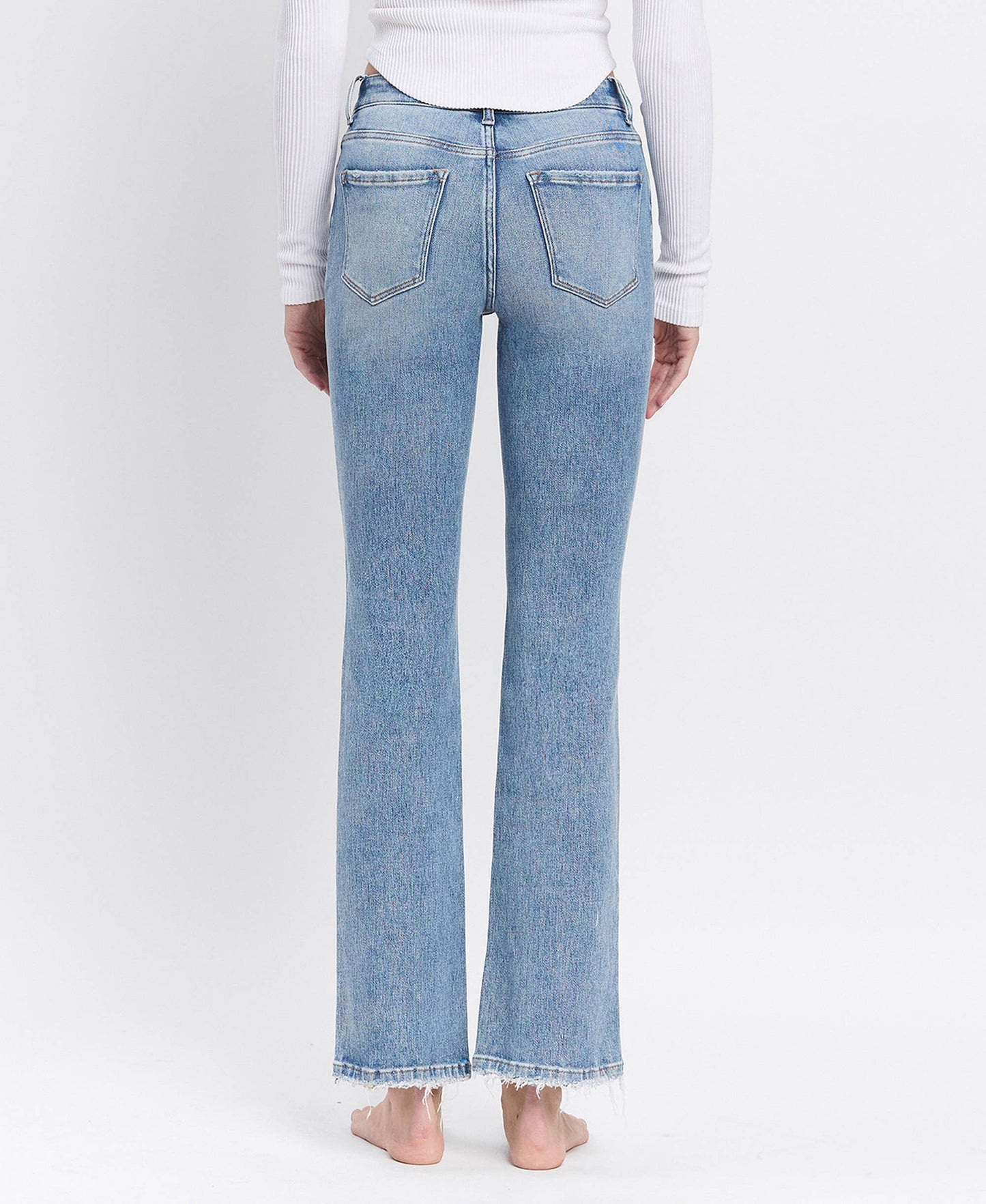 HIGH RISE FULL LENGTH BOOTCUT JEANS Glamour