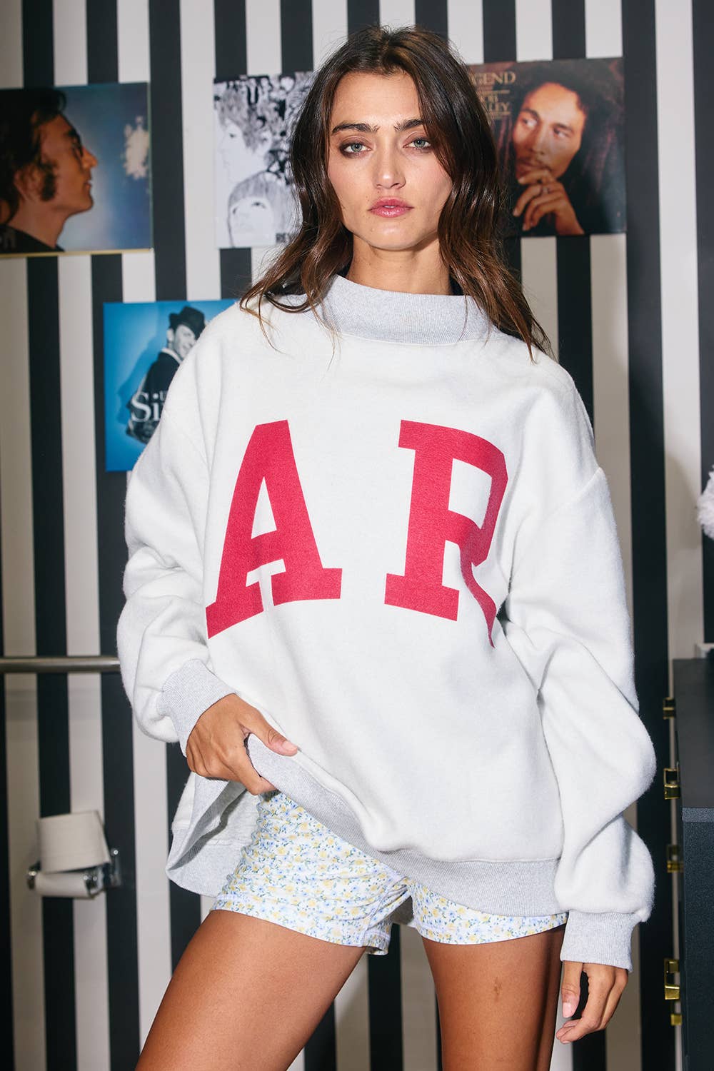 'ARKANSAS & AR' Print Reversible Sweatshirt