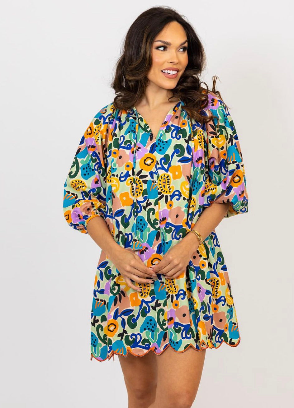 Floral swing dress by KARLIE