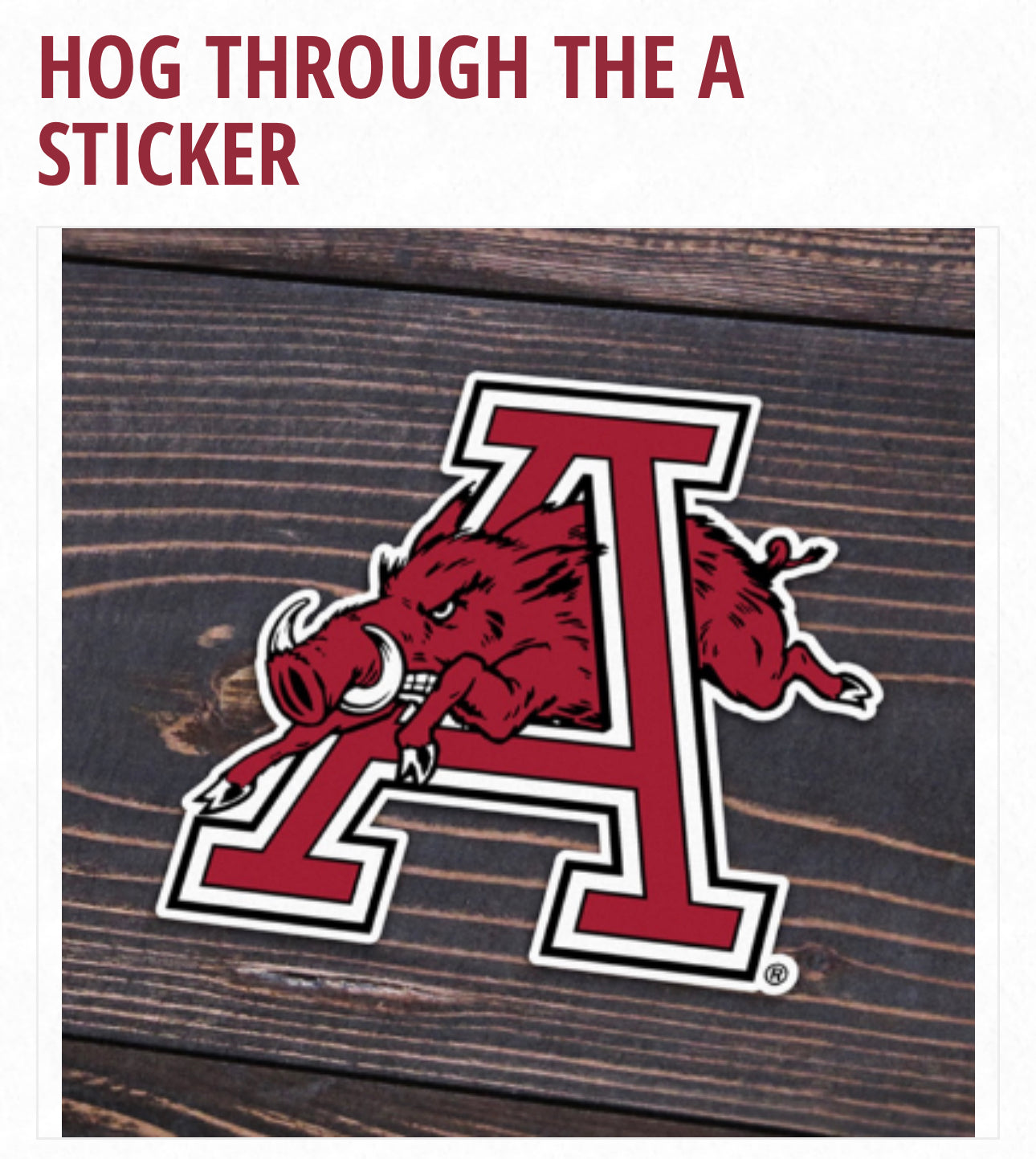 Hog A sticker