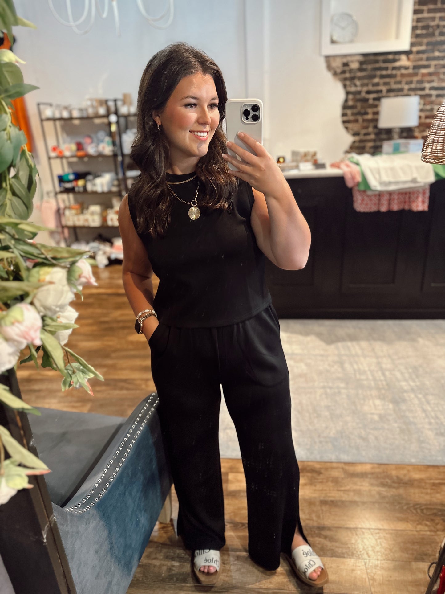 Maggie slit pants