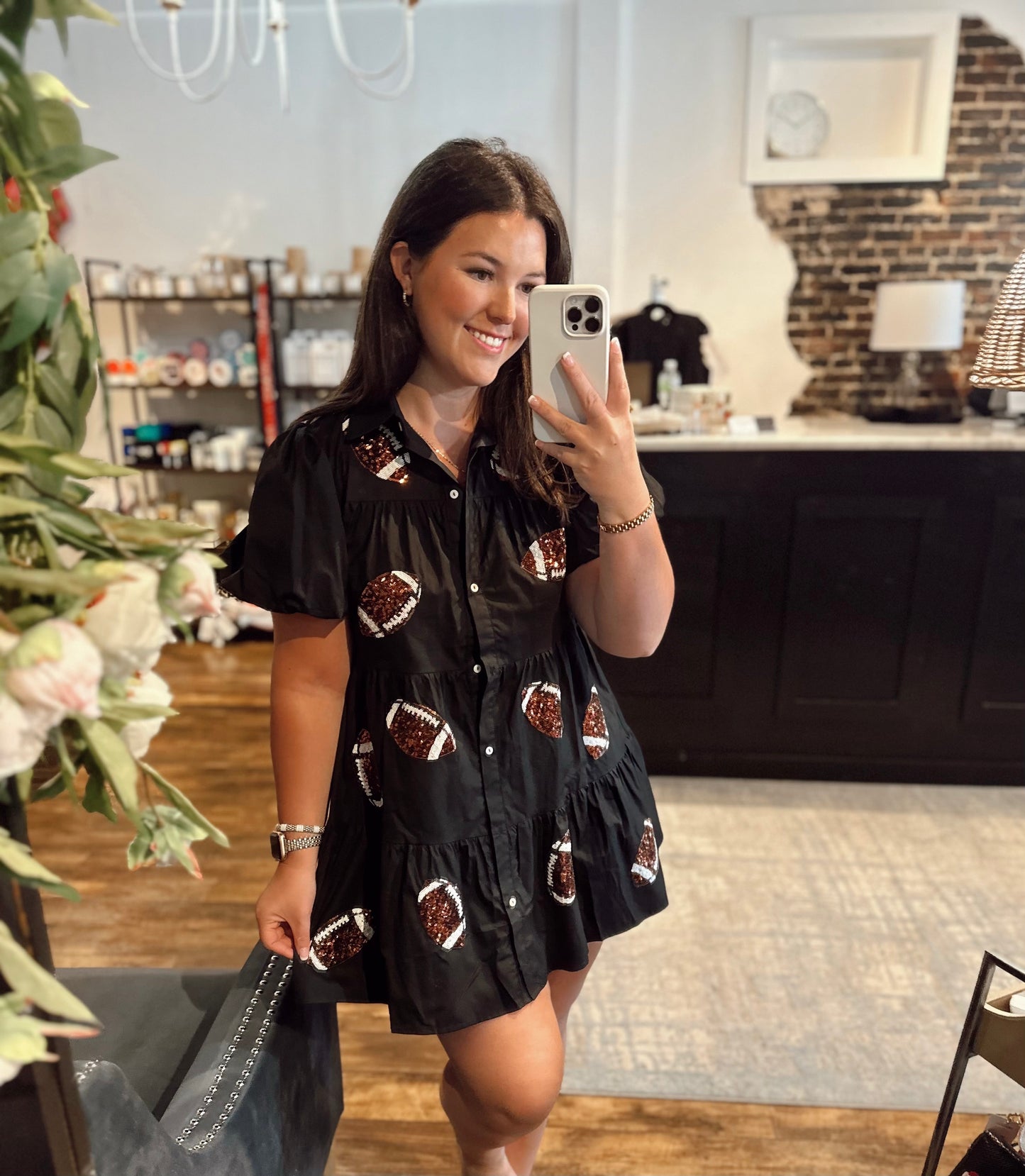 Counting the days football sequin dress