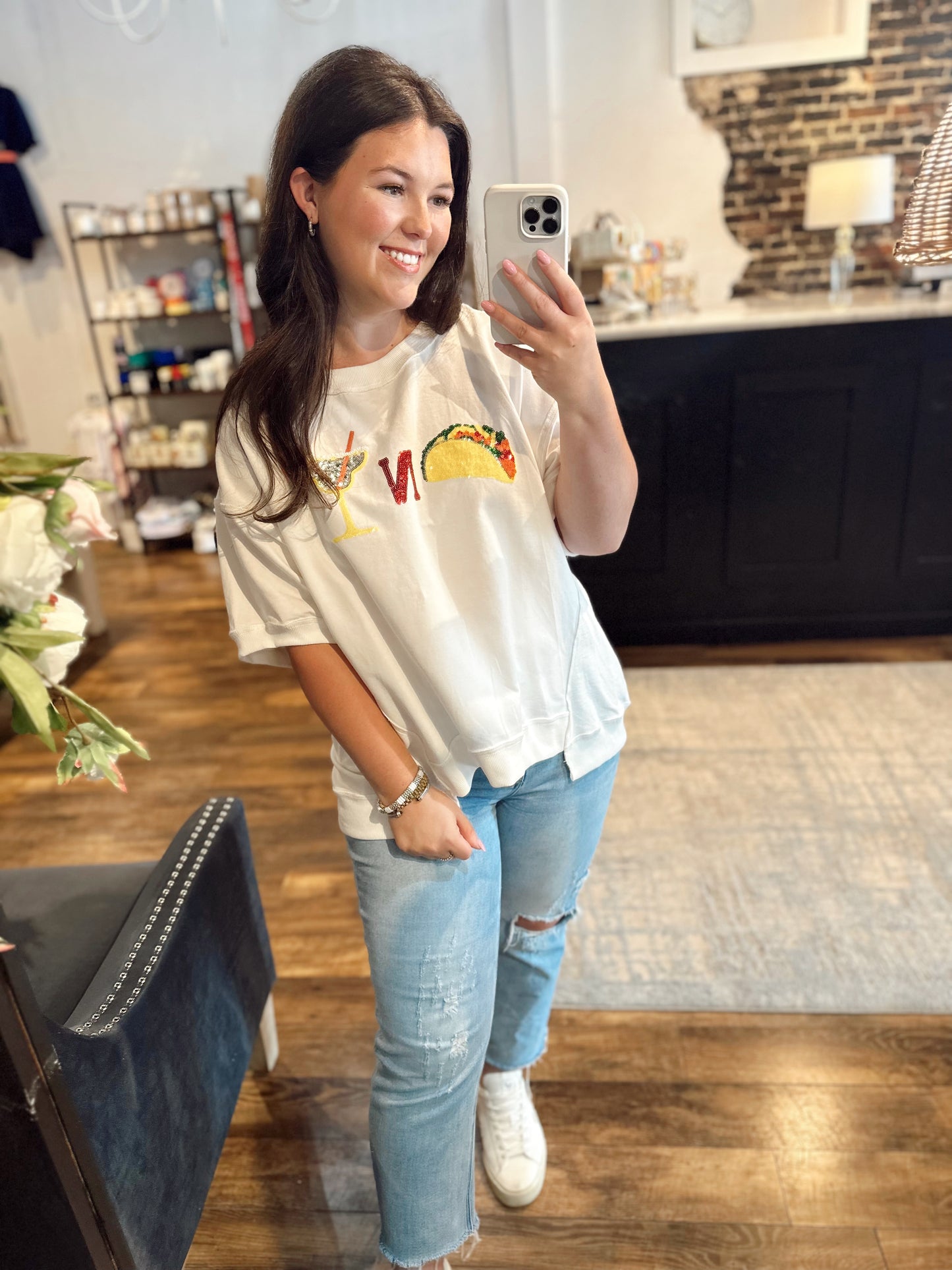 Taco N’ Margs sequin top