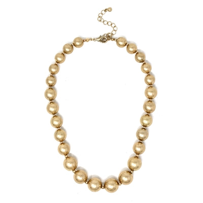Gold beaded 16”-18” necklace